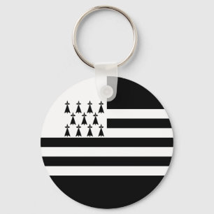 Patriotic Brittany Flag Keychain