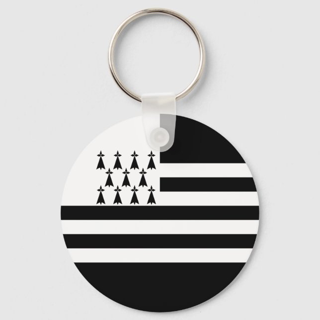 Patriotic Brittany Flag Keychain (Front)