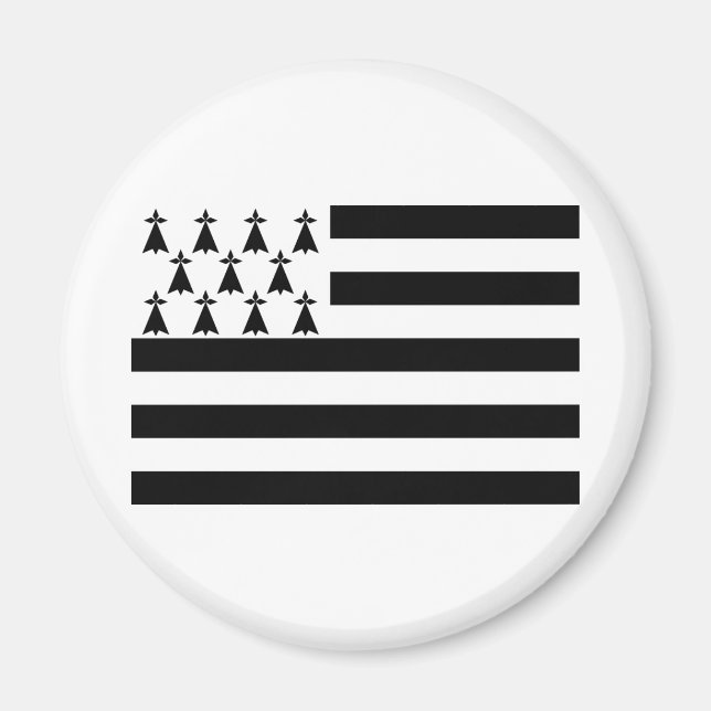 Patriotic Brittany Flag Magnet (Front)