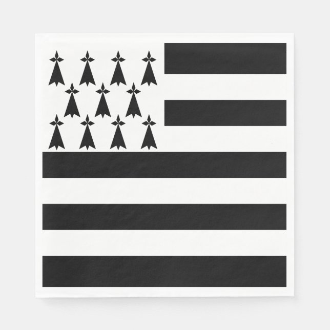 Patriotic Brittany Flag Napkin (Front)