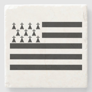 Patriotic Brittany Flag Stone Coaster