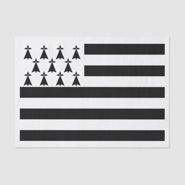 Patriotic Brittany Flag Tissue Paper (Front)