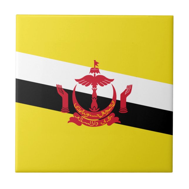 Patriotic Brunei Flag Ceramic Tile (Front)