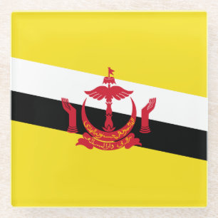 Patriotic Brunei Flag Glass Coaster