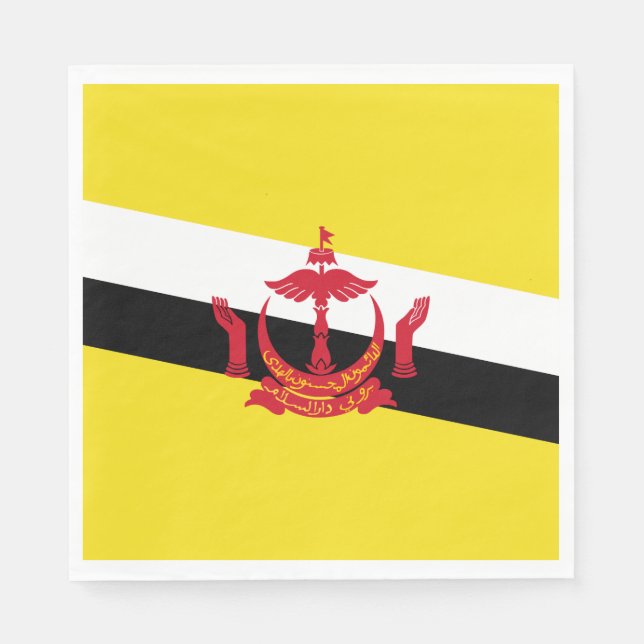 Patriotic Brunei Flag Napkin (Front)