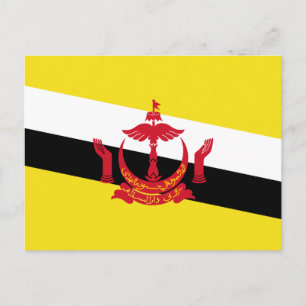 Patriotic Brunei Flag Postcard