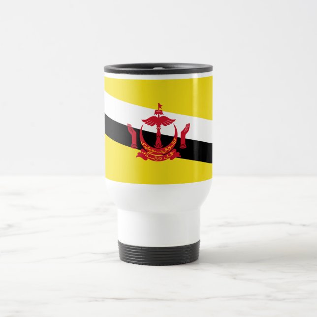 Patriotic Brunei Flag Travel Mug (Center)
