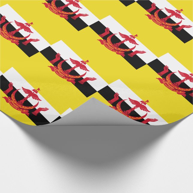 Patriotic Brunei Flag Wrapping Paper (Corner)
