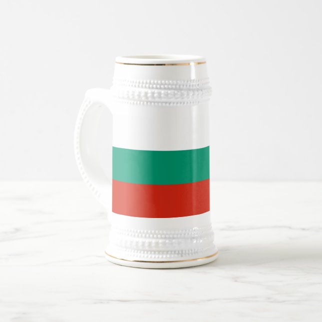 Patriotic Bulgarian Flag Beer Stein (Front Left)