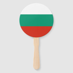 Patriotic Bulgarian Flag Hand Fan