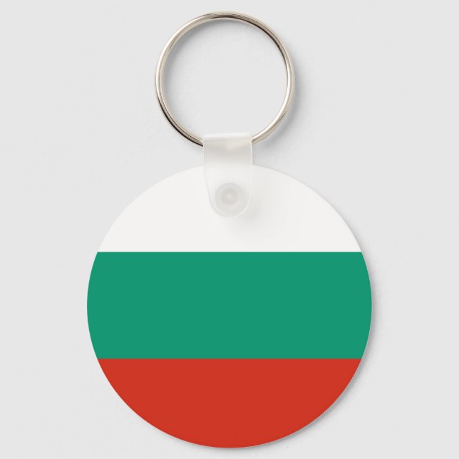 Patriotic Bulgarian Flag Keychain (Front)