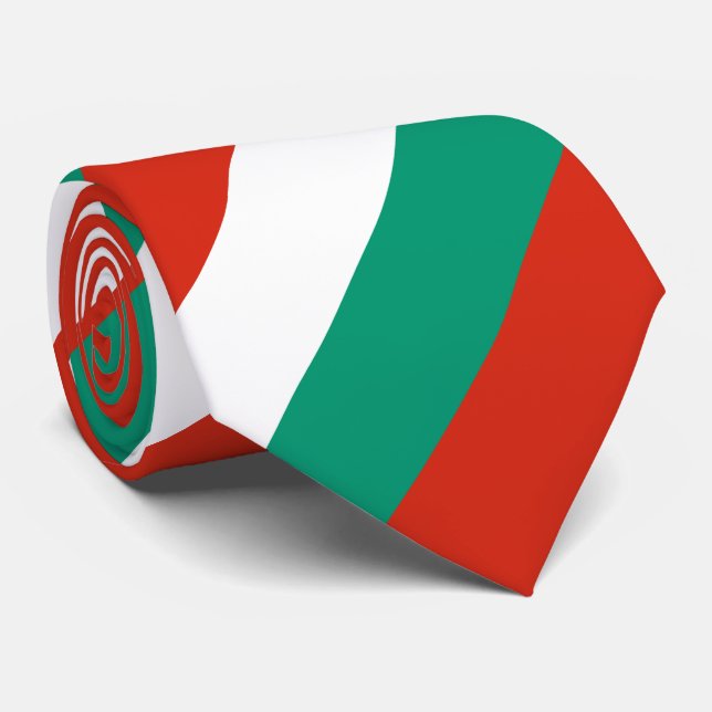Patriotic Bulgarian Flag Tie (Rolled)