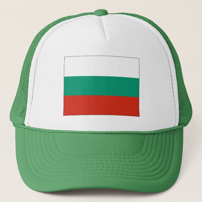 Patriotic Bulgarian Flag Trucker Hat (Front)