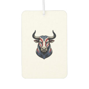 Patriotic Bull Head Vintage Engraving Design_1 Car Air Freshener
