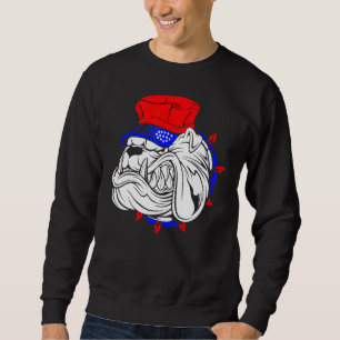 Patriotic Bulldog 4th Of Julay Usa American Bulldo Sweatshirt