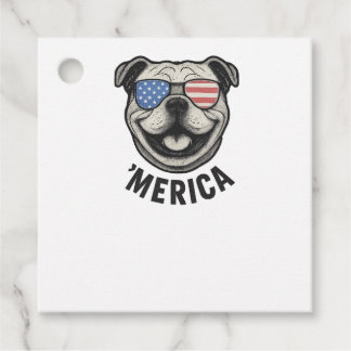 Patriotic Bulldog 'MERICA � USA Flag Sunglasses De Favour Tags