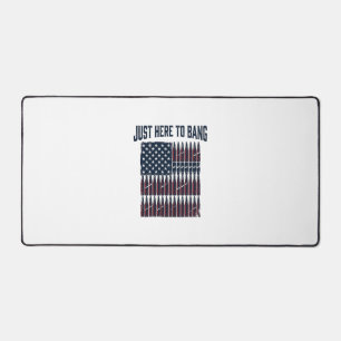 Patriotic Bullet Flag Funny Vintage Graphic T-Shir Desk Mat
