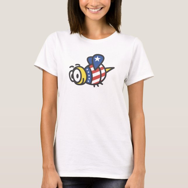 Patriotic Bumble Bee T-shirt (Front)