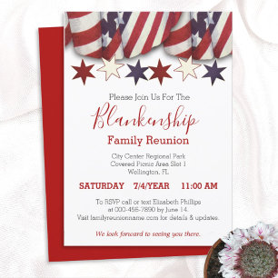 Patriotic Bunting Family Reunion Template