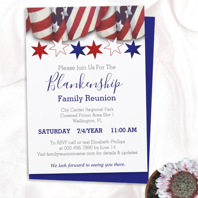 Patriotic Bunting Family Reunion Template (Creator Uploaded)
