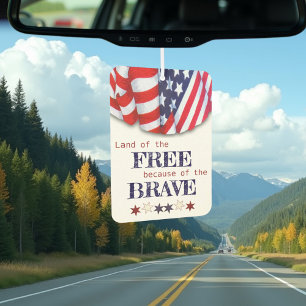 Patriotic Bunting God Bless America Car Air Freshener