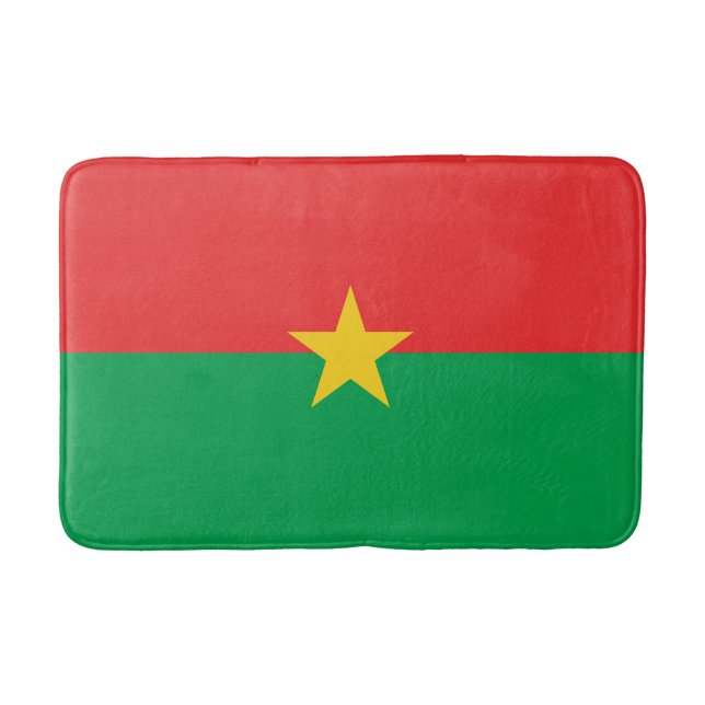 Patriotic Burkina Faso Flag Bath Mat (Front)