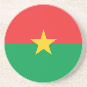Patriotic Burkina Faso Flag Coaster