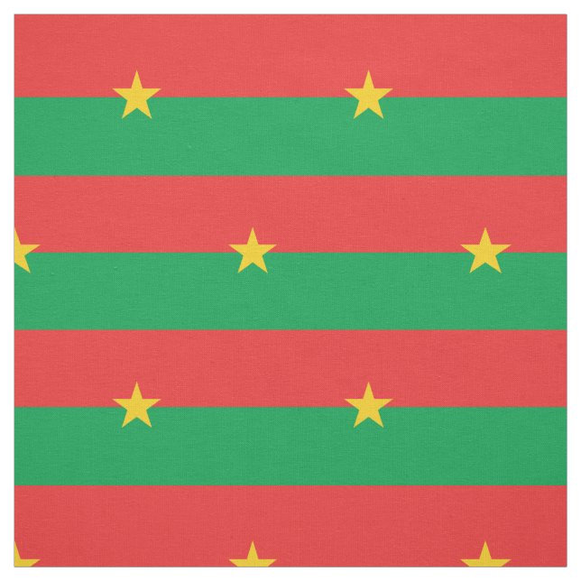 Patriotic Burkina Faso Flag Fabric (Swatch)