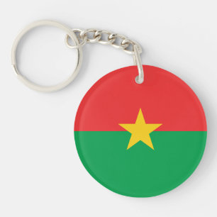Patriotic Burkina Faso Flag Key Ring