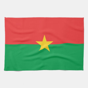 Patriotic Burkina Faso Flag Tea Towel
