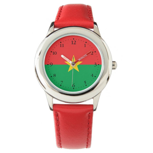 Patriotic Burkina Faso Flag Watch (Front)