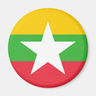 Patriotic Burma Flag Magnet