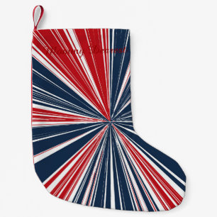 Patriotic Burst Abstract Small Christmas Stocking