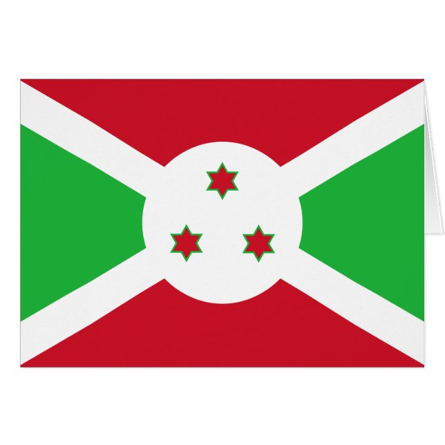 Patriotic Burundi Flag (Front Horizontal)