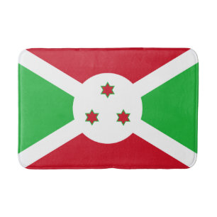 Patriotic Burundi Flag Bath Mat
