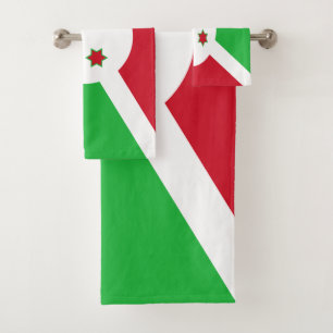 Patriotic Burundi Flag Bath Towel Set