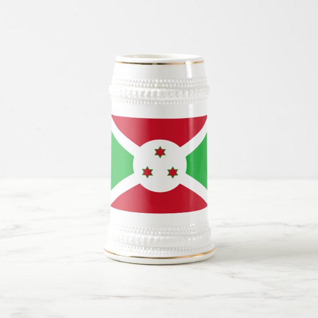Patriotic Burundi Flag Beer Stein (Center)