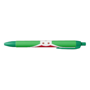 Patriotic Burundi Flag Blue Ink Pen