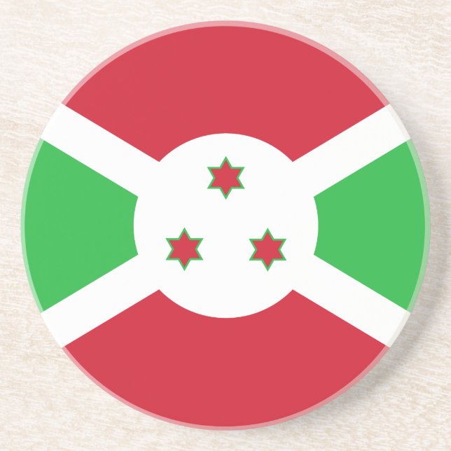 Patriotic Burundi Flag Coaster (Front)