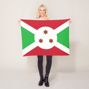 Patriotic Burundi Flag Fleece Blanket