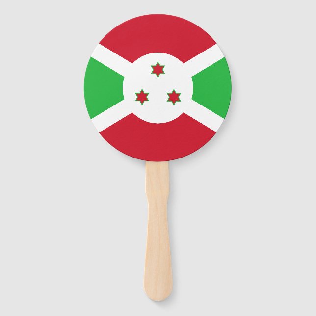 Patriotic Burundi Flag Hand Fan (Front)