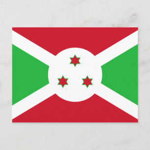 Patriotic Burundi Flag Postcard