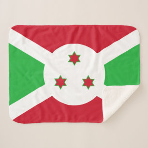 Patriotic Burundi Flag Sherpa Blanket