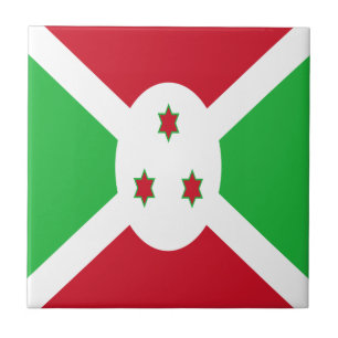 Patriotic Burundi Flag Tile