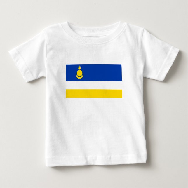 Patriotic Buryatia Flag Baby T-Shirt (Front)