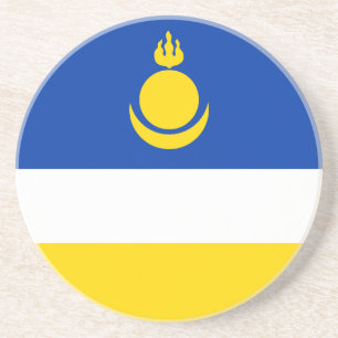 Patriotic Buryatia Flag Coaster