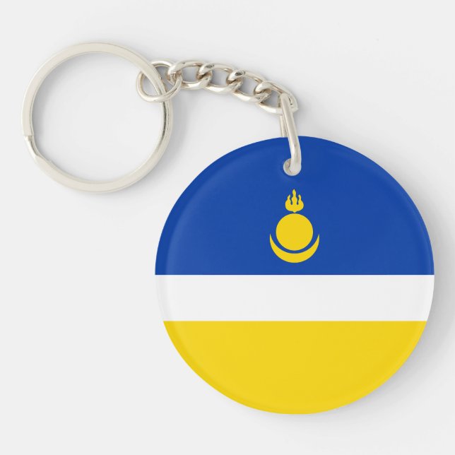 Patriotic Buryatia Flag Key Ring (Front)
