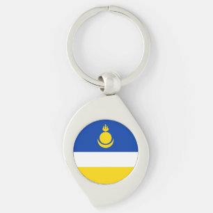 Patriotic Buryatia Flag Key Ring