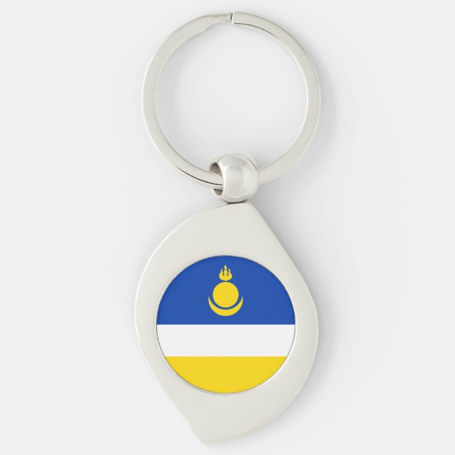 Patriotic Buryatia Flag Key Ring (Front)