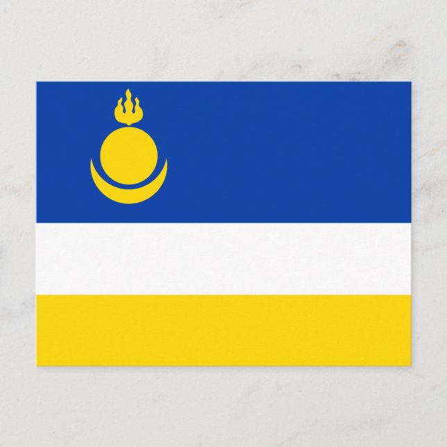 Patriotic Buryatia Flag Postcard (Front)